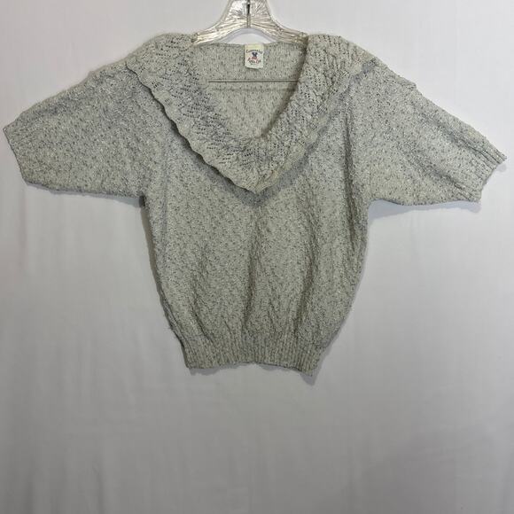 American Vintage Centennial Knits Ltd textured sweater large collar size medium - Picture 4 of 16